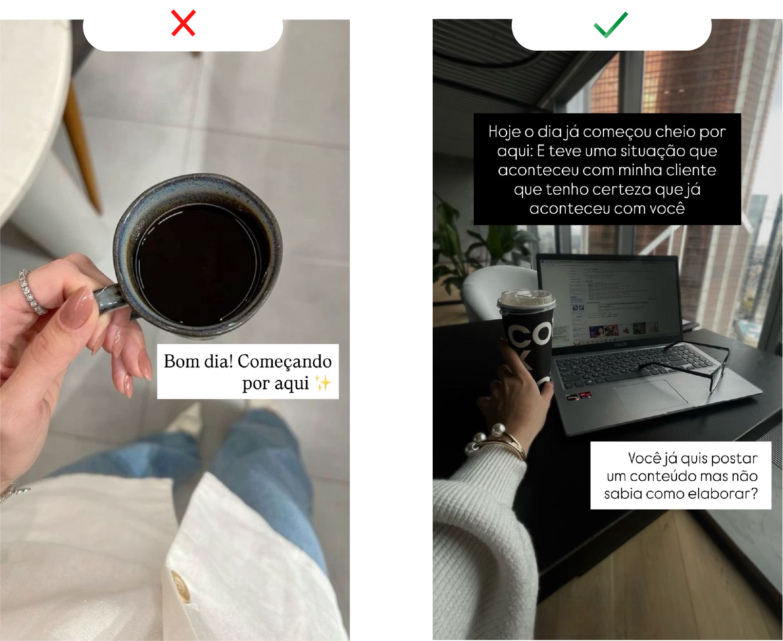 Antes e depois do método StoryFlow