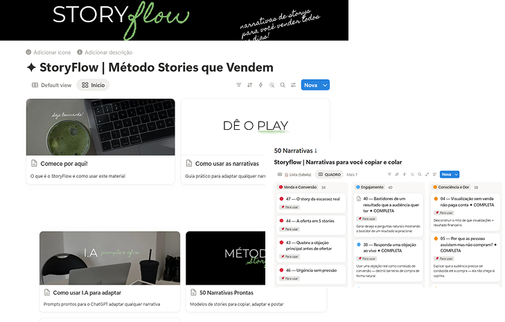 Dentro do StoryFlow no Notion